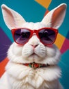 Fashionable Bunny With Sunglasses