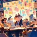 Furry Board Meeting - Cat CEO Style!