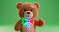 Neon Bowtie Bear Royalty Free Stock Photo