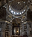 Charming interior view vatican cathedral st peter`s basilica rome