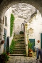 Charming Italian courtyard Royalty Free Stock Photo