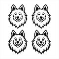 A charming Keeshond illustration in vector style, highlighting the breed\'s fluffy double coat. Royalty Free Stock Photo