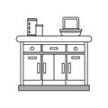 Charming Kitchen Island for Family Gatherings Royalty Free Stock Photo