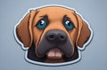 Charming Labrador Retriever Face Sticker, Cute Big Eyes in High-Resolution, cute dog face sticker