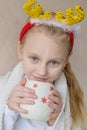 Charming little girl waiting for Christmas Royalty Free Stock Photo