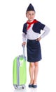 Charming Little Stewardess Royalty Free Stock Photo