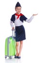 Charming Little Stewardess Royalty Free Stock Photo