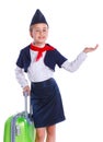 Charming Little Stewardess Royalty Free Stock Photo