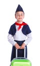 Charming Little Stewardess Royalty Free Stock Photo