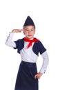 Charming Little Stewardess Royalty Free Stock Photo