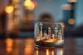 Miniature Seattle Skyline in a Glass Jar