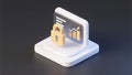 3D Finance Security Icon with Dollar Padlock and Digital Charts - Data Protection Concept (Generated by AI Royalty Free Stock Photo