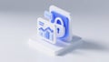 3D Finance Security Icon with Dollar Padlock and Digital Charts - Data Protection Concept (Generated by AI Royalty Free Stock Photo