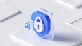 3D Finance Security Icon with Dollar Padlock and Digital Charts - Data Protection Concept (Generated by AI Royalty Free Stock Photo