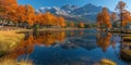 Charming mountain lakes, reflecting the beauty of the world in their waters, like a mirror of natu