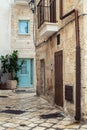 Charming narow streets of Polignano a Mare, Puglia, Italy Royalty Free Stock Photo