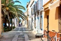 Charming narrow street in the Island of Tabarca. Spain