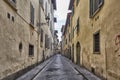 Charming narrow streets of Florence town in Tuscany, Italy Royalty Free Stock Photo