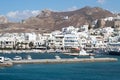 Charming Naxos island, view of the harbor of the historic old town Royalty Free Stock Photo