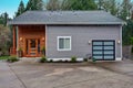 Charming newly renovated home exterior with mixed siding Royalty Free Stock Photo