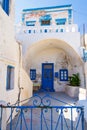Charming old cave houses of Manolas village Therasia island Cyclades Greece Royalty Free Stock Photo