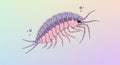 Whimsical pastel rolly polly bug illustration for creative projects and nature themes Royalty Free Stock Photo
