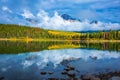 Charming Patricia Lake amongst the evergreen forests