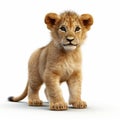 Charming Photorealistic Animation Of A Young Lion Cub
