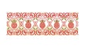 Charming Pineapple Motif Decorative Border, vector design Generative AI Royalty Free Stock Photo