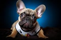 Charming portrait of a funny French Bulldog puppy