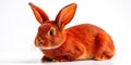 A Charming Portrait of a Purebred New Zealand Red Rabbit Architectural Photography Studio Lighting and Detailed Fur Royalty Free Stock Photo