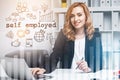 Successful beautiful self employed businesswoman Royalty Free Stock Photo