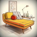 Charming Retro Sofa Design With Mid-century Inspiration