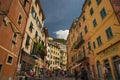 Charming Riomaggiore fishing village with colorful buildings Royalty Free Stock Photo