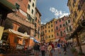 Charming Riomaggiore fishing village with colorful buildings Royalty Free Stock Photo