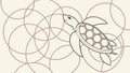 Charming Sea Turtle with Subtle Circular Pattern Background Vector, vector design Generative AI Royalty Free Stock Photo