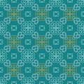 Charming seamless pattern with flowers of hearts
