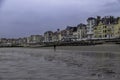 Wimereux Boulevard with beautiful houses in Norman English Belle Epoque style. Royalty Free Stock Photo