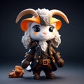 Charming Sheep Character Illustrations For Pirate Game