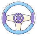 Cartoon Car Steering Wheel Vector Illustration Royalty Free Stock Photo