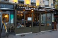 The charming small P`tit bistro is traditional French cafe located in Les Halles quarter in Paris, France. Royalty Free Stock Photo