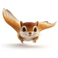 Adorable Flying Squirrel Cartoon Character Royalty Free Stock Photo