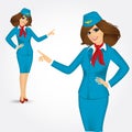 Charming stewardess Royalty Free Stock Photo