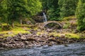 `Roman Bridge` in Glen Lyon, Perthshire, Scotland. Royalty Free Stock Photo