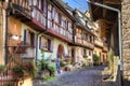 A Charming Street in the Beautiful French Village of Eguisheim