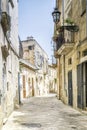 Charming street of historic Lecce, Puglia, Itly