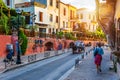 Charming streets of Greek islands, Crete. Street in the old town of Chania, Crete, Greece. Beautiful street in Chania, Crete