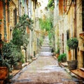 Charming streets of mediterranian Royalty Free Stock Photo