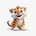 Charming Tiger: A Vibrant Animation Character In Indian Pop Culture Style