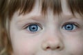 Charming toddler look, funny eyes little girl